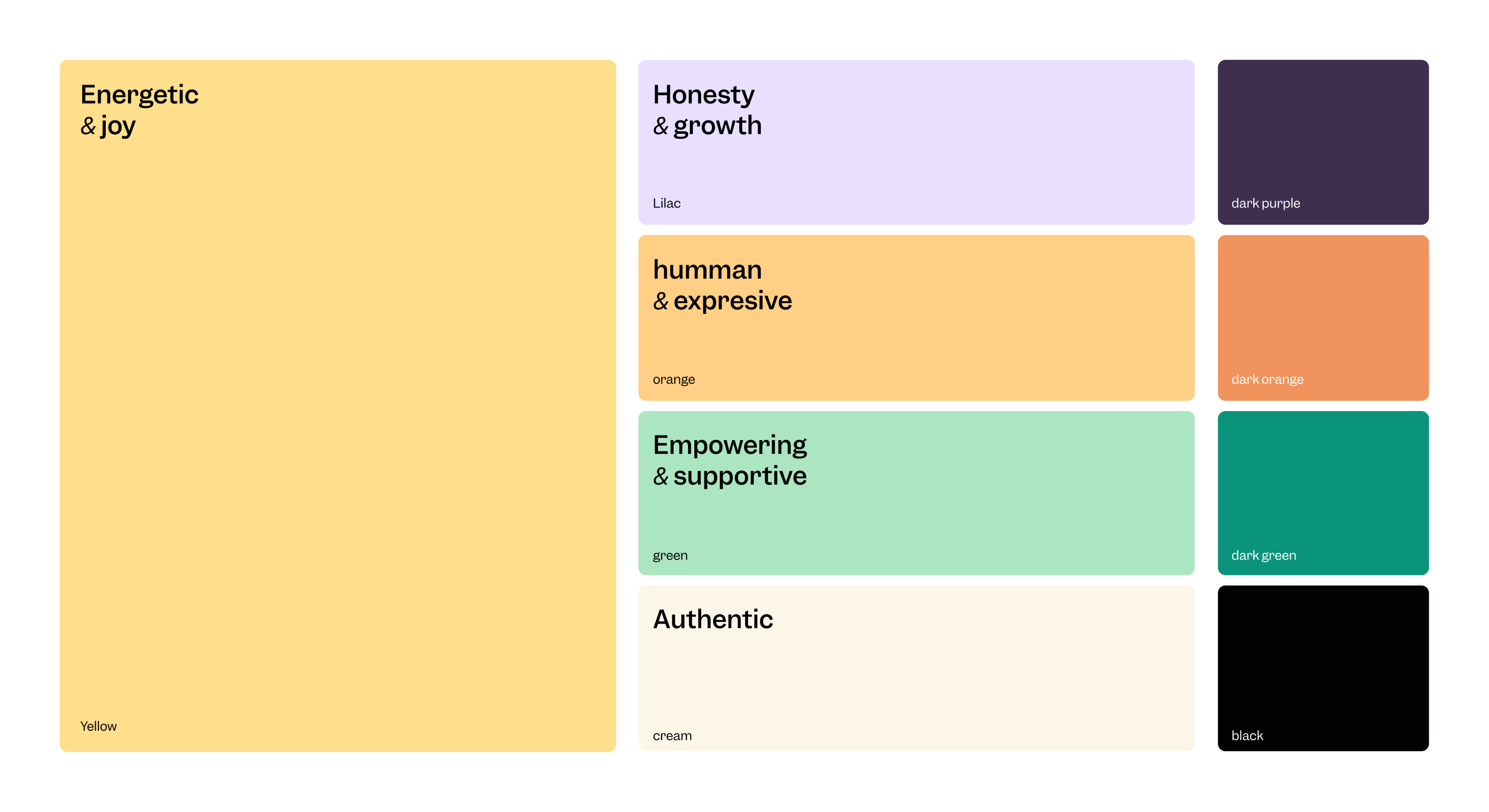 Ritual colour palette and brand values